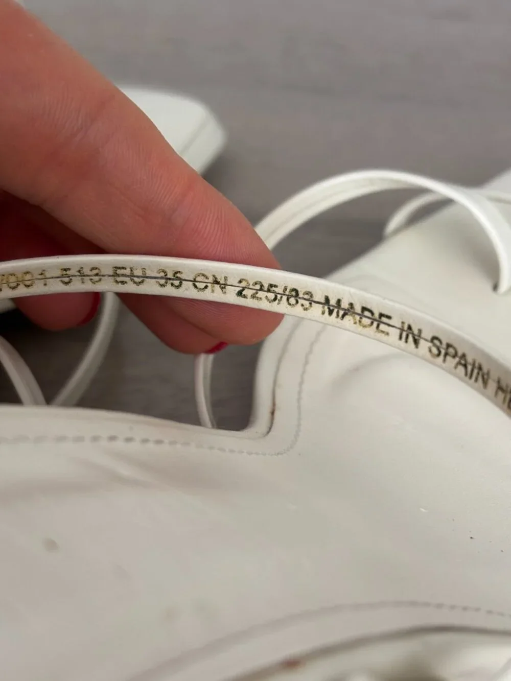ZARA Square Toe White Leather Heeled Sandals size EU35 - Picture 7 of 7
